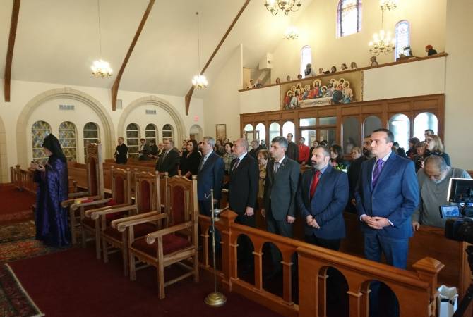 President of Artsakh visits Armenian churches in Washington D.C., USA