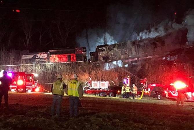 При столкновении поездов в Кентукки ранения получили четыре человека