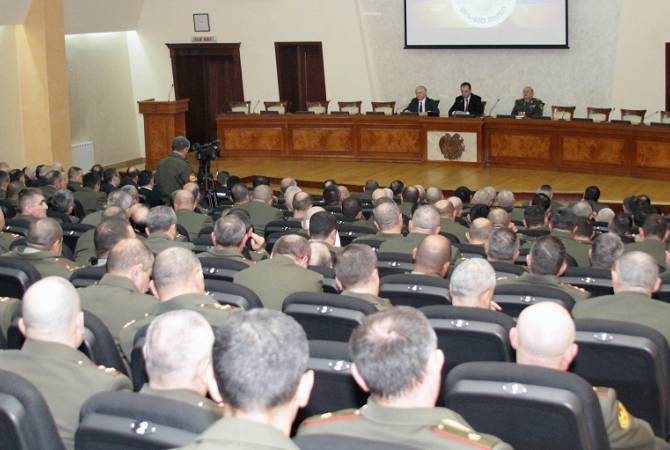 FM Nalbandian delivers remarks at meeting of leadership of Armenian Armed Forces