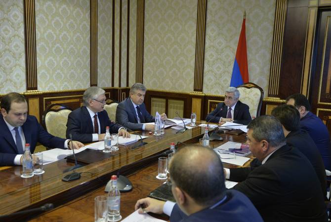 President Sargsyan convenes consultation over preparatory works of major official events  