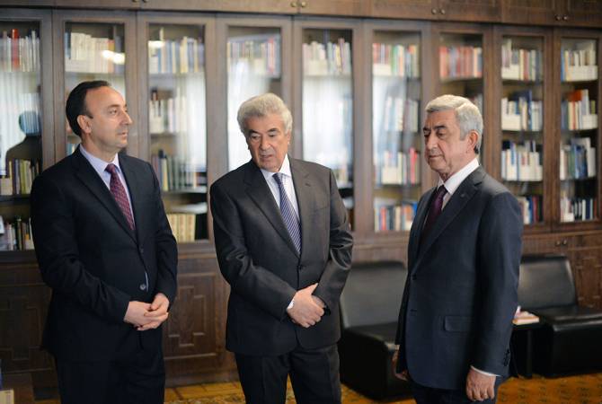 President Sargsyan attends naming ceremony of session hall of Constitutional Court