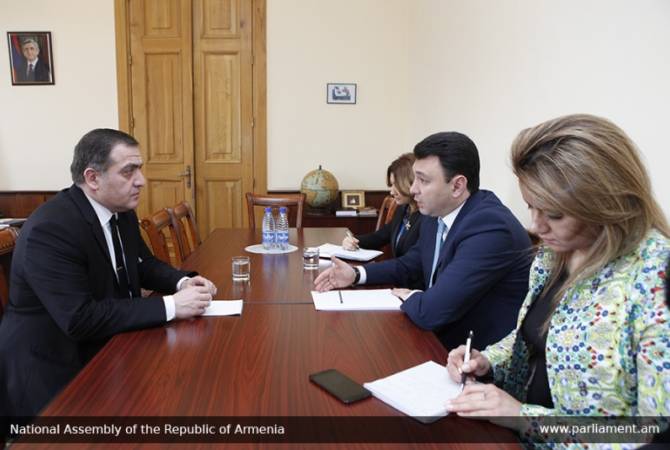 Vice Speaker Sharmazanov meets Georgian Ambassador