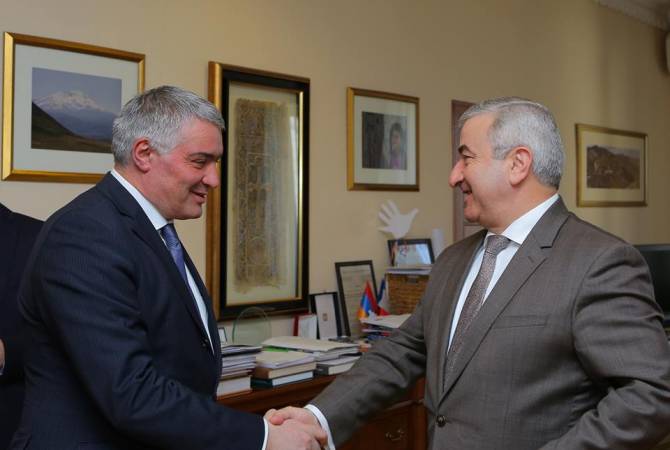 Председатель парламента Арцахa принял заместителя министра иностранных дел 
Армении Ашота Овакимяна
