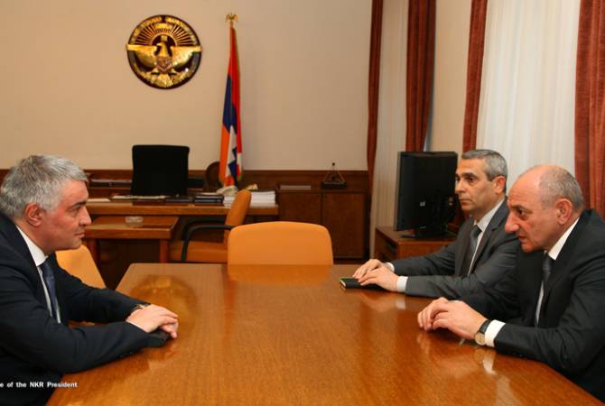 Президент Республики Арцах встретился с заместителем министра иностранных дел 
Армении Ашотом Овакимяном

