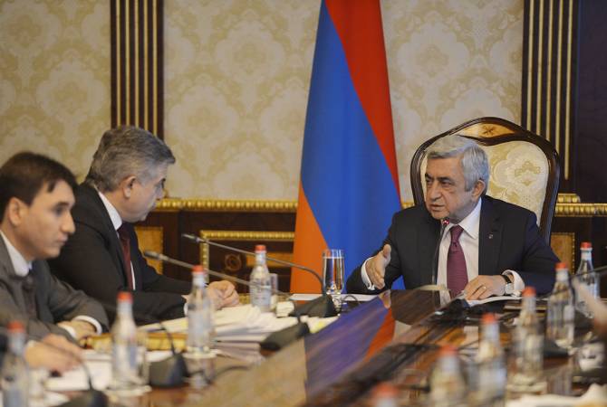 У президента обсужден дополненный вариант проекта документа «Стратегия развития 
Армении 2030»
