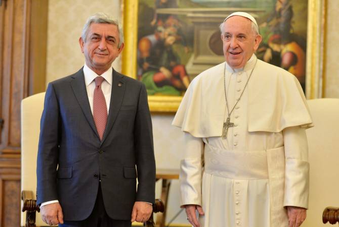 Sargsyan, Pope Francis hold one-on-one meeting in Vatican