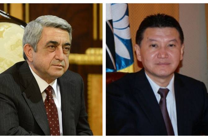 Armenian President congratulates FIDE President on birthday