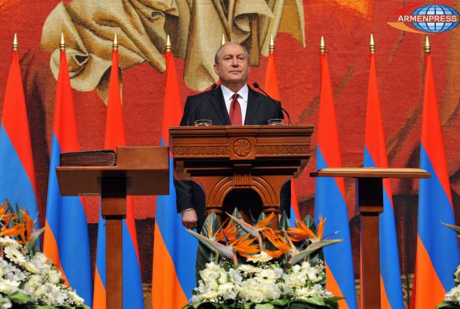 Президента Республики Армения Армена Саркисяна поздравило высшее руководство 
Объединенных Арабских Эмиратов
