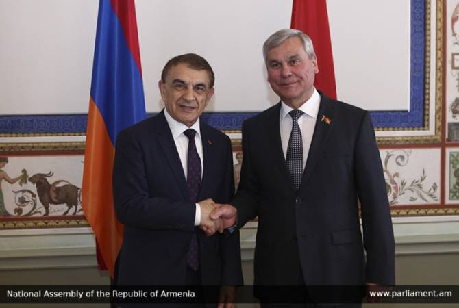 Председатель НС Армении встретился с председателем Палаты представителей НС 
Беларуси
