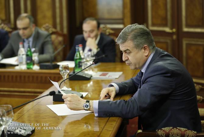 مشاورات في الحكومة برئاسة رئيس الوزراء بالوكالة كارن كارابيتيان حول مشروع «نحو أرمينيا الذكية-النهج 
الاستراتيجي للتنمية المبتكرة-»