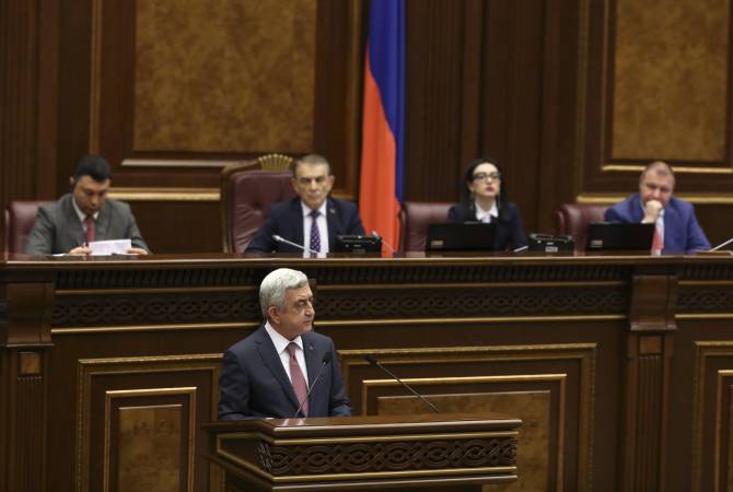 Речь кандидата на должность премьер-министра Армении Сержа Саргсяна: полный текст

