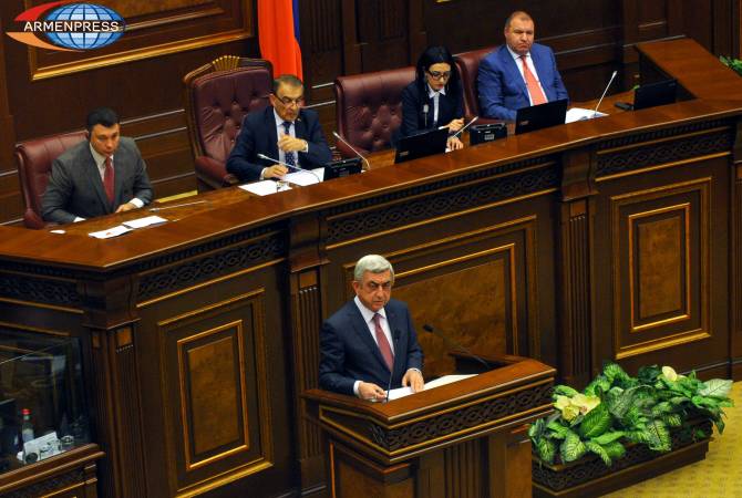 Armenia’s desire is to solve Karabakh conflict through peaceful means – Serzh Sargsyan