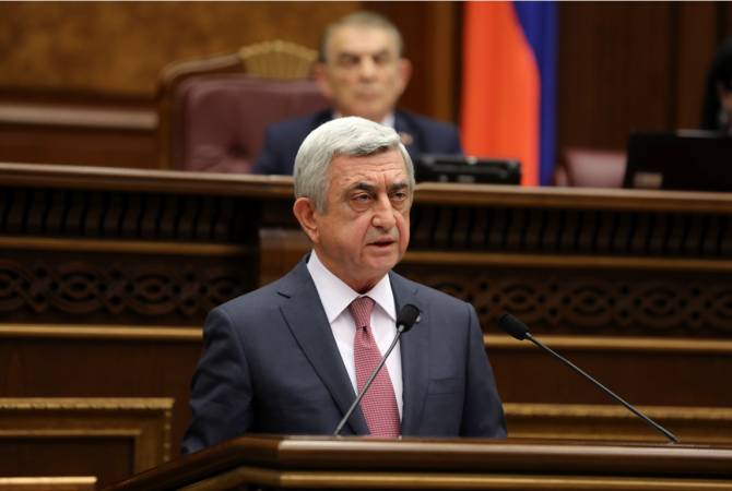 Armenia to continue active cooperation with Russia, EU and Iran, says Serzh Sargsyan 