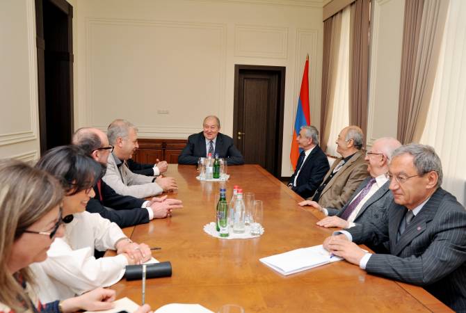 Armenian President receives leaders of creative unions