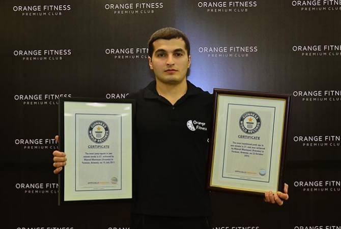 WATCH: Armenian fitness buff sets new Guinness World Record for most handstand pushups in 
one minute 