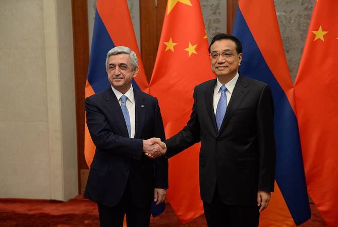 China’s Premier sends congratulatory letter to Armenian PM Serzh Sargsyan