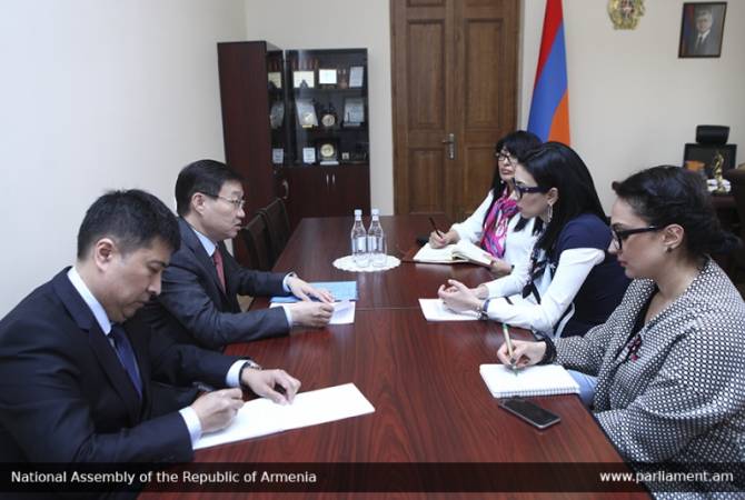 Арпинэ Ованнисян приняла посла Республики Казахстан в РА Т.Уразаева