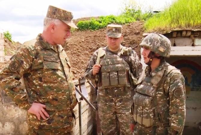 Artsakh’s defense minister visits military positions