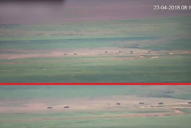 Artsakh military releases new footage showing heavy Azerbaijani manpower, equipment 
mobilization in line of contact 