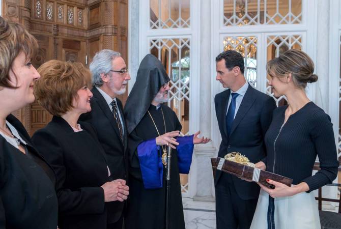 Президент Сирии и его жена приняли представителей армянской общины в связи с 103-й 
годовщиной Геноцида армян
