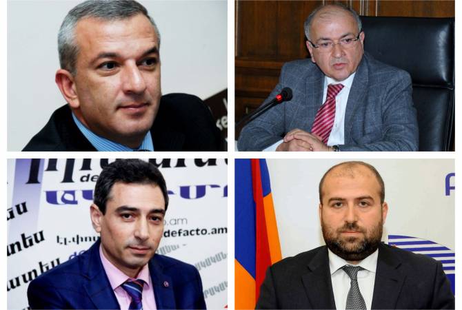 Решениями и.о. премьер-министра Армении Карена Карапетяна обязанности 4 министров 
возлагаются на их заместителей