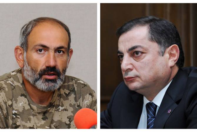 النائب المعارض نيكول باشينيان يعقد اجتماعاً مع زعيم تكتل الحزب الجمهوري الأرميني فهرام باغداساريان