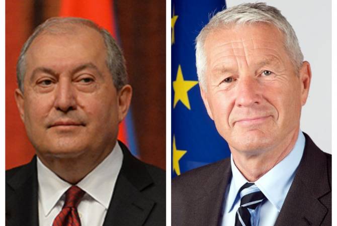 Armenia is committed to principles of democracy and rule of law – Armenian President holds 
telephone conversation with CoE Secretary General