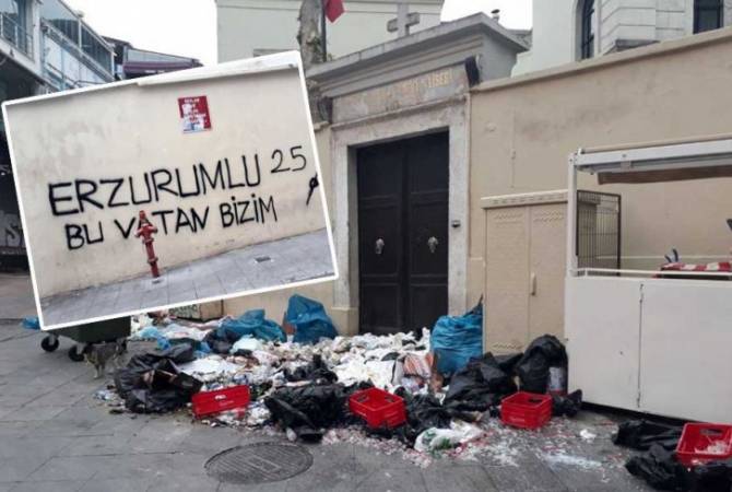 الرجل الذي قام بأعمال تخريبية أمام كنيسة أرمنية بإسطنبول يُنقل إلى مشفى أمراض عقلية