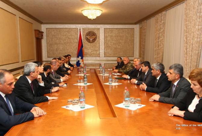 Artsakh’s security depends also on domestic political stability of Armenia – Bako Sahakyan 
receives representatives of parliamentary factions of Armenia
