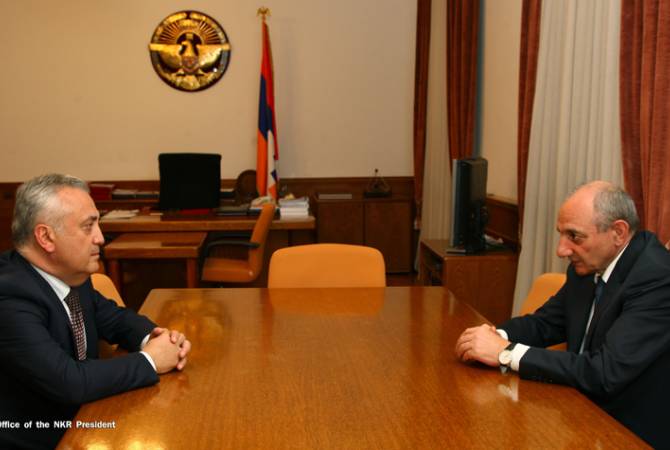 Bako Sahakyan, Arthur Javadyan discuss cooperation between Armenia, Artsakh in banking 
sphere 