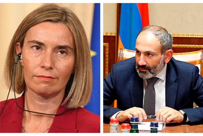 Mogherini, Pashinyan discuss foreign policy priorities
