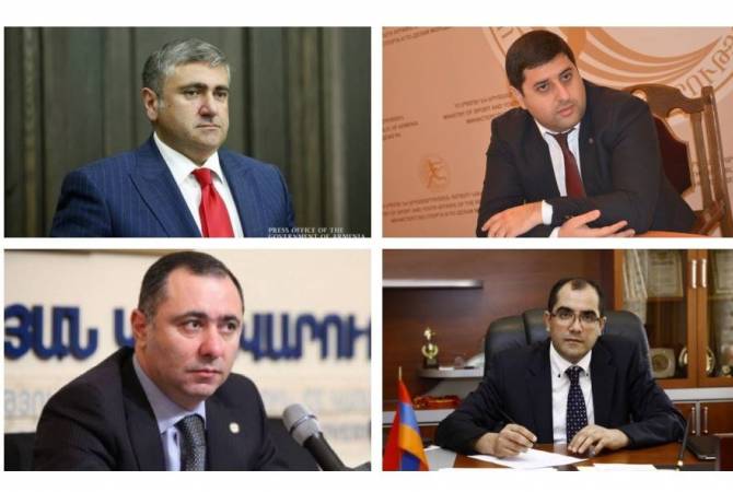 Назначены министры спорта и по вопросам молодежи, сельского хозяйства, 
 энергетических инфраструктур и природных ресурсов и МЧС Республики Армения