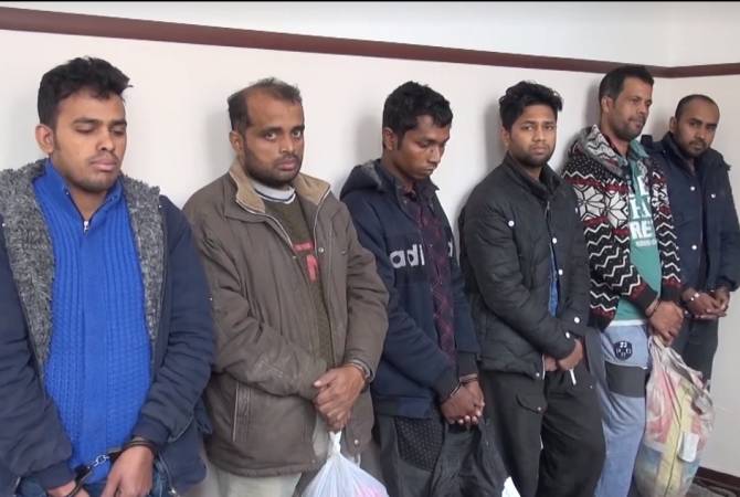 Six Bangladeshi border trespassers claim to have crossed into Armenia accidentally from 
Azerbaijan 
