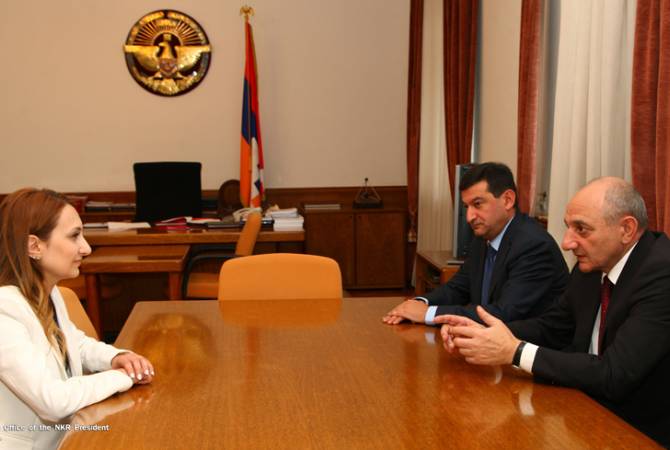 Artsakh’s President receives Culture Minister of Armenia