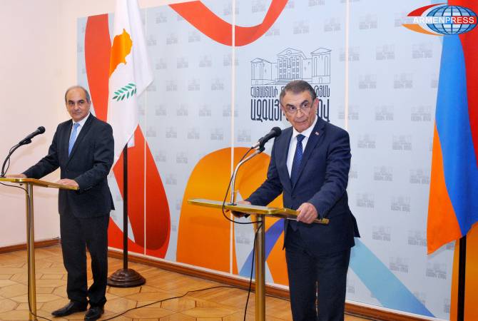 رئيسي برلمان أرمينيا وقبرص يناقشان التعاون القبرصي- الأرميني- اليوناني العميق في يريفان