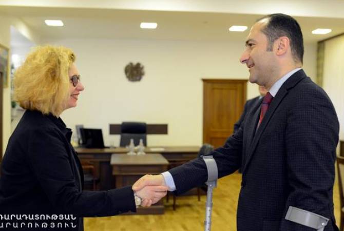 Justice minister holds meeting with Head of CoE Armenia Office