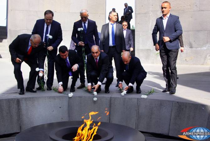 'We say: Never again!': Cypriot Parliament’s delegation visits Armenian Genocide Memorial in 
Yerevan