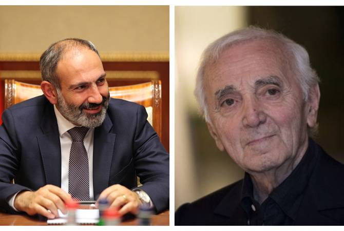 Story of your life and activity is more than exemplary: PM Pashinyan congratulates Aznavour on 
birthday