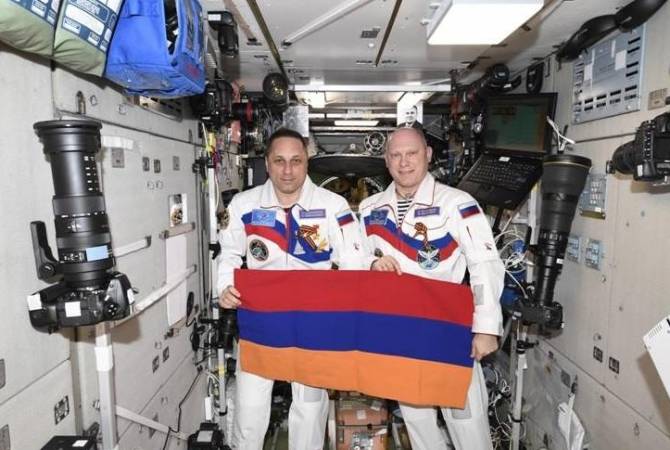 Flags of Armenia and Yerevan taken to International Space Station in historic initiative 