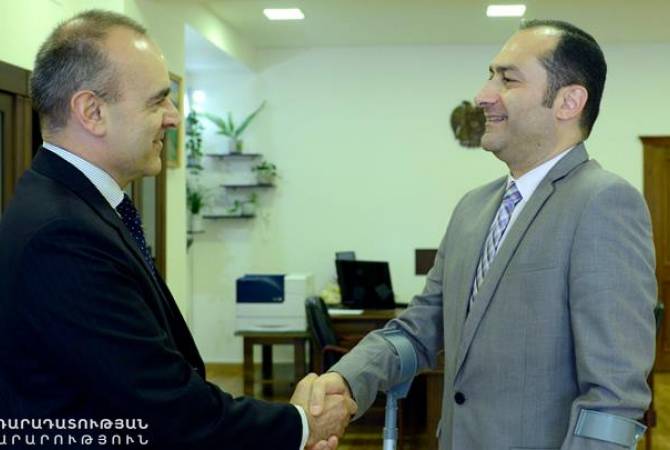 Armenian justice minister, Italy’s Ambassador discuss fight against corruption