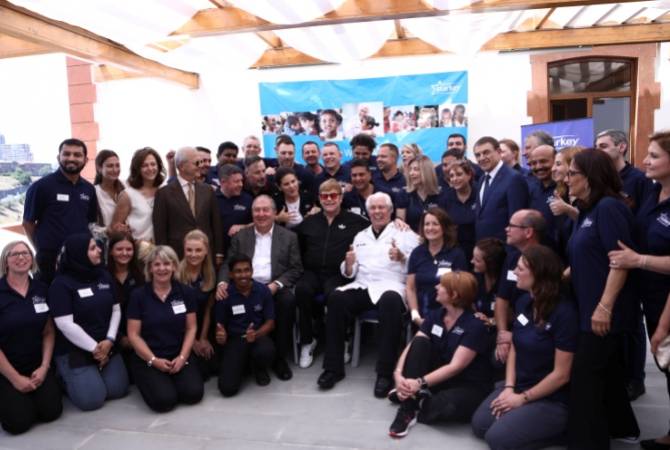 Gift of Hearing: Sir Elton John and President Sarkissian kick off charity mission in Yerevan, 
Armenia