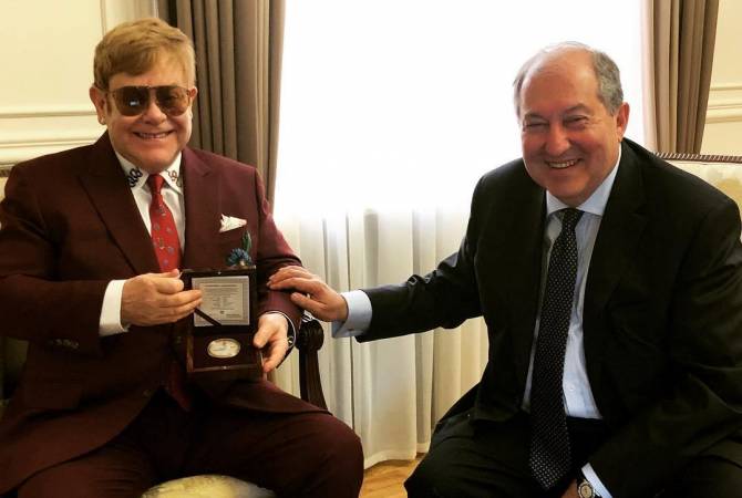 ‘Many exciting and inspirational changes happening in this beautiful country’, Sir Elton John says 
after Armenia trip, shares photos