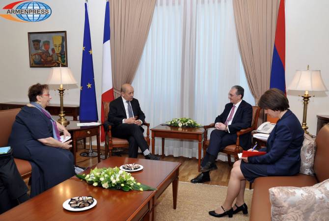 علاقات أرمينيا وفرنسا متميزة وعميقة -وزير الخارجية الأرميني زوهراب مناتساكانيان يستقبل وزير 
الخارجية الفرنسي جان إيف لو دريان في أول زيارة رسمية له لأرمينيا، فيديو-