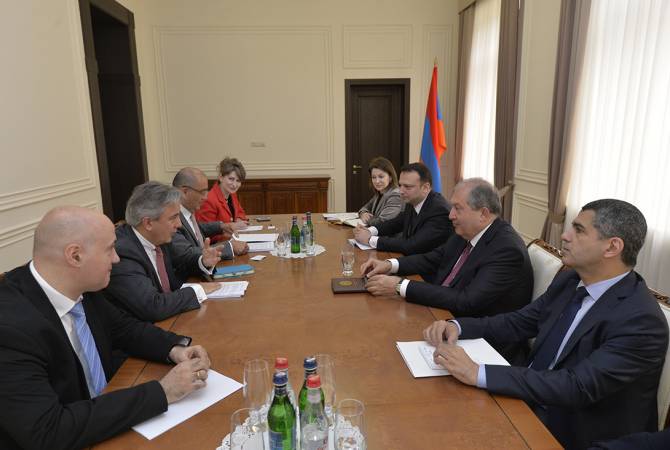 Президент Армении принял делегацию Европейского банка реконструкции и развития


