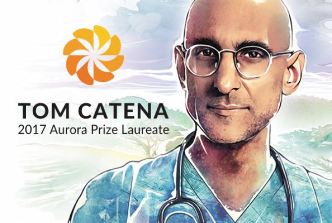 New Armenian postage stamp to feature 2017 Aurora Prize Laureate Dr. Tom Catena