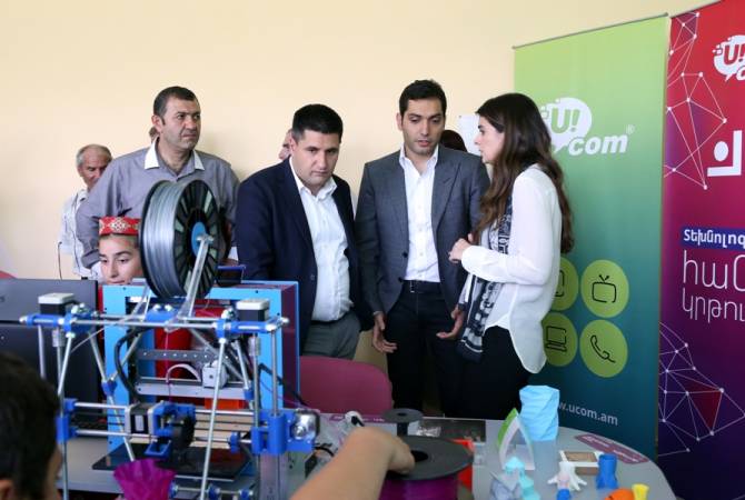 Thanks to Partnership of Ucom and “Teach for Armenia”, “Armath” Engineering Laboratory to 
Operate in Bagaran School