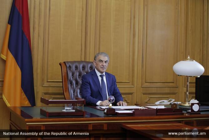 Armenian Speaker of Parliament congratulates Russian counterparts on national holiday 