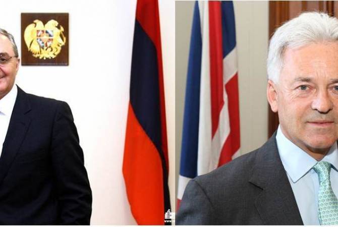 Armenian FM presents priorities of new government to UK’s Sir Alan Duncan 