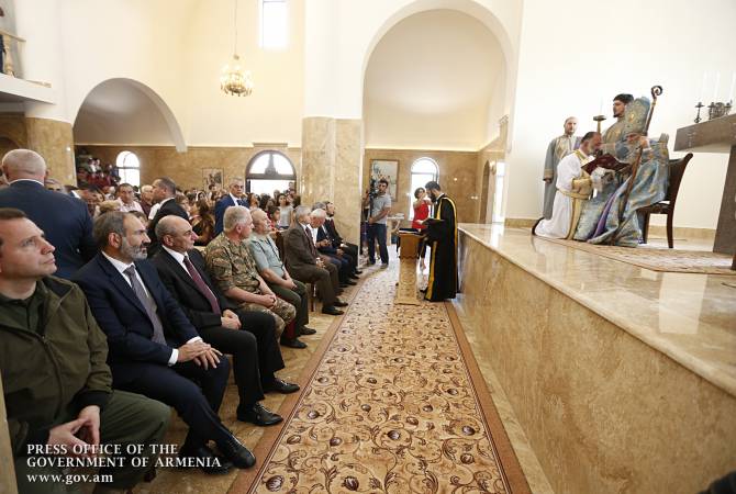 PM Pashinyan visits new church in Artsakh with President Sahakyan  