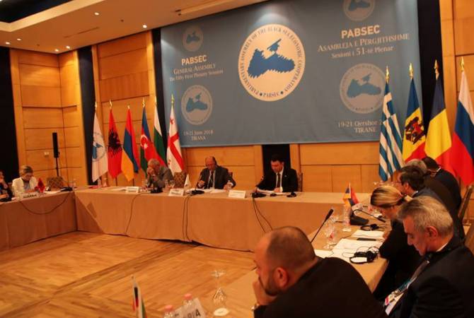 Azerbaijan’s and Turkey’s blockade of Armenia contradicts fundamental principles of PABSEC, 
Sharmazanov says in Tirana sitting 